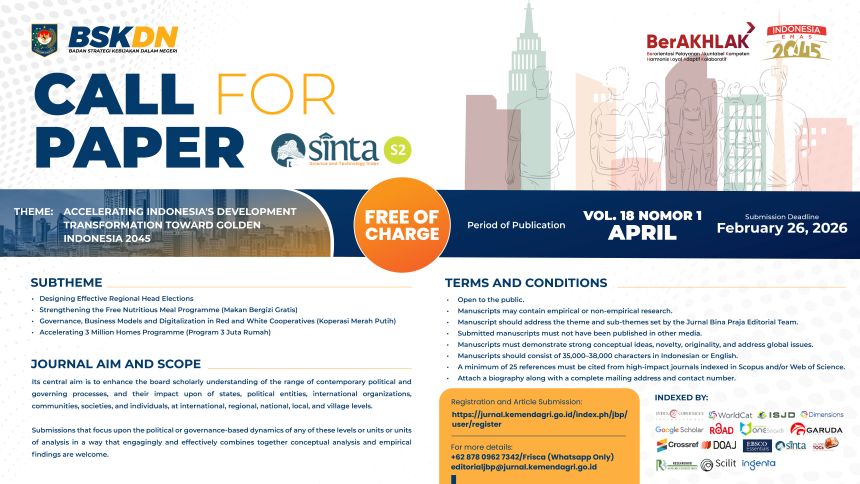 Call for Papers for Volume 19 Number 1 2026